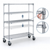 Thumbnail image #3 for Metro Super Erecta Super Adjustable Wire Stem Caster Cart, 4-Shelf, 36 x 21 x 67-7/8 Inches, Chrome
