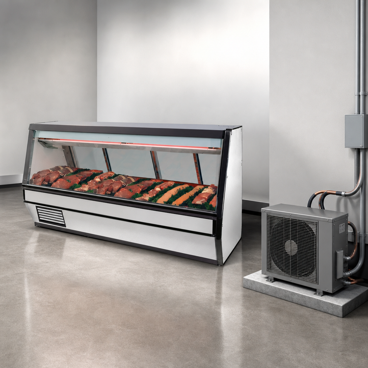 Product image #3 for Howard-McCray 40E Series 12-Foot Red Meat Service Case, Remote Refrigeration, Stainless Steel, LED
