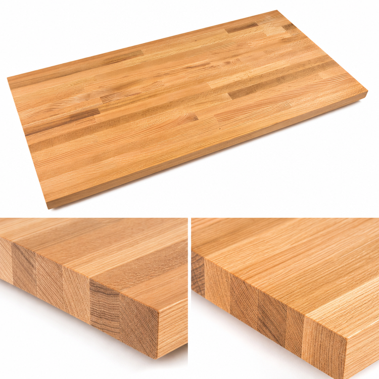Product image #3 for John Boos Appalachian Blended Edge Grain Red Oak Island Countertop, 96 x 30 x 1-1/2 Inch, Varnique Finish