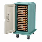 Thumbnail image #4 for Cambro MDC1520T16401 Insulated Meal Delivery Cart, Tall Profile, 16-Tray, 2-Compartment, for 15 x 20 Inch Trays