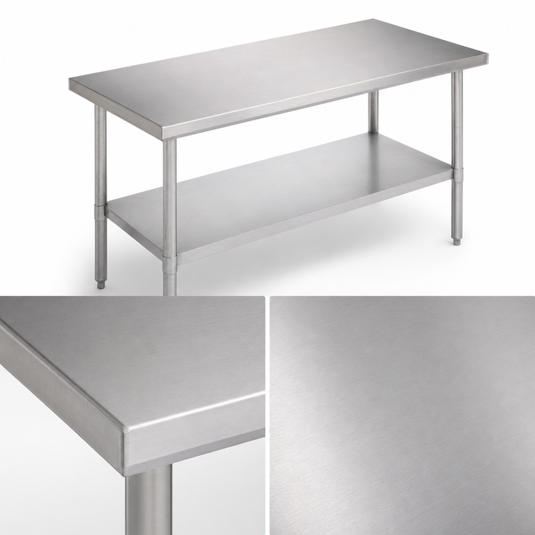 Product image #3 for John Boos Stallion Budget Stainless Steel Work Table with Adjustable Undershelf, 72 x 18 Inches