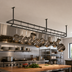 Thumbnail image #3 for John Boos PRD4-C Ceiling-Mounted Double-Bar Stainless Steel Pot Rack with 16 Double Hooks