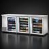 Thumbnail image #3 for Self-Contained Three-Section Back Bar Cooler with Locking Glass Doors, 90-3/8-Inch Wide, Stainless Steel Top
