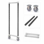 Thumbnail image #3 for Cambro Camshelving® Elements EXHDPK2478480 High-Density Mobile Shelving Post Kit with Casters and Bumpers, 24-1/2W x 72H, Speckled Gray