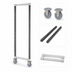 Thumbnail image #3 for Cambro Camshelving Elements XTRA High Density Mobile Post Kit with Casters and Bumpers, 24-1/2 x 72 Inches, Speckled Gray