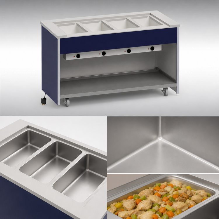 Product image #3 for Atlas Metal INFIH-OT-4 Mobile Hot Food Unit with 4 Wells