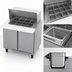 Thumbnail image #4 for Beverage Air Two-Section Mega Top Refrigerated Prep Table, 36-Inch Wide, 12-Pan Top