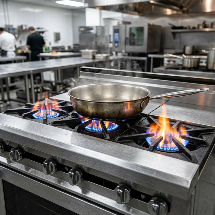 Product image #2 for Titan JTRH-3ST Heavy Duty 36" Gas Range with 3 Open Burners & 3 Hot Tops