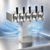 Thumbnail image #3 for Perlick EA2110-5B Air-Cooled Stainless Steel 5-Faucet Tee Beer Dispensing Tower