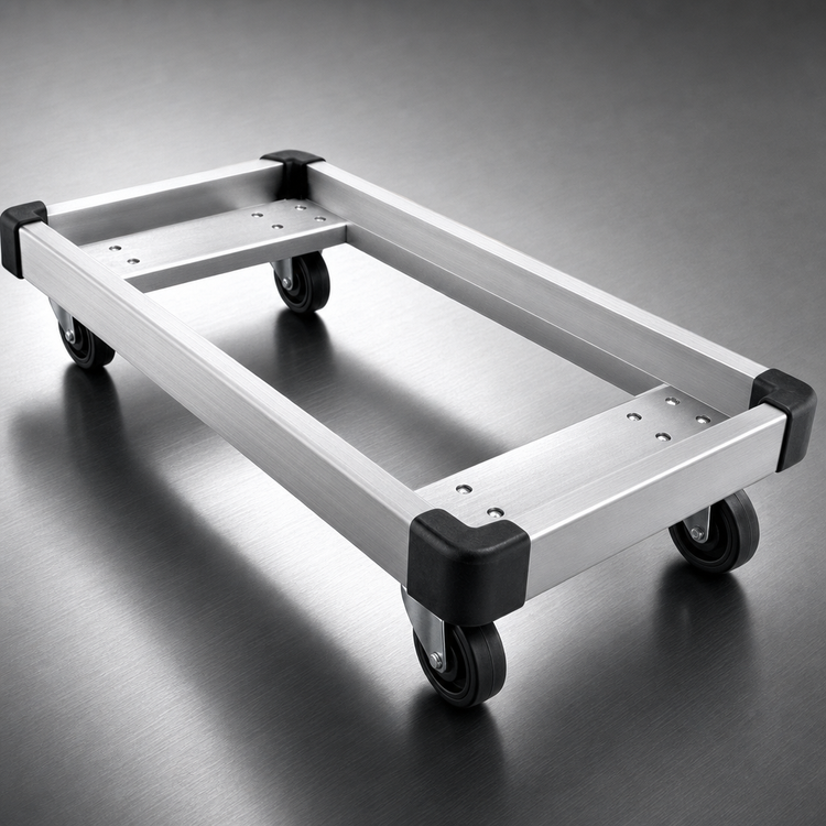 Product image #3 for Metro 48 in. x 21 in. Aluminum Truck Dolly Frame with Wraparound Bumper
