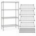 Thumbnail image #3 for Quantum WR63-2430C 30W x 24D x 63H Chrome Plated Wire Shelving Starter Kit, 4 Shelves, 600-800 lb Capacity