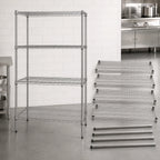 Thumbnail image #3 for Quantum WR74-1236S Stationary Wire Shelving Starter Kit, 36"W x 12"D x 74"H, 4 Shelves, 304 Stainless Steel