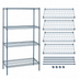 Thumbnail image #3 for Quantum 60 in. W x 30 in. D x 54 in. H Wire Shelving Starter Kit with 4 Shelves, Gray Epoxy Antimicrobial Finish