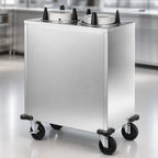 Thumbnail image #3 for Dinex DXPIDPH4E1200 Mobile Enclosed Heated Plate Dispenser, 4 Compartments, Fits Plates up to 12-1/4 Inches