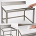 Thumbnail image #3 for Eagle Group 36-Inch x 30-Inch Poly Top Trimming Table with Stainless Steel Base and 4-Inch Backsplash