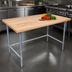 Thumbnail image #3 for John Boos SNB04A Wood Top Work Table with Stainless Steel Base, 84 x 24 Inches, 1-3/4 Inch Thick Northern Hard Rock Maple Top