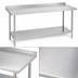 Thumbnail image #3 for Duke 144-Inch x 30-Inch 14-Gauge 300 Series Stainless Steel Work Table with 1-1/8-Inch Riser and Galvanized Undershelf