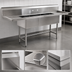 Thumbnail image #3 for BlendPort BPFC Series 84-Inch Two-Compartment Stainless Steel Sink with Dual 24-Inch Drainboards