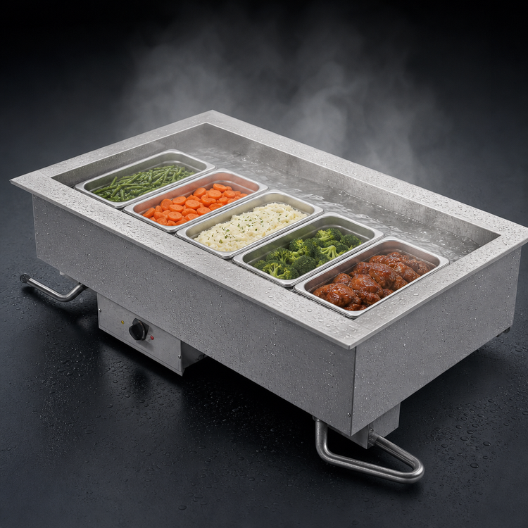 Product image #3 for Vollrath 5-Pan Electric Top-Mount Bain Marie Drop-In Hot Well