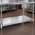 Thumbnail image #3 for BK Resources Additional Stainless Steel Undershelf for 96-Inch x 18-Inch Work Table