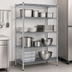 Thumbnail image #3 for Steel Works Stainless 4-Tier Heavy Duty Stationary Wire Shelving Unit, 21 x 42 Inches, Chrome Finish