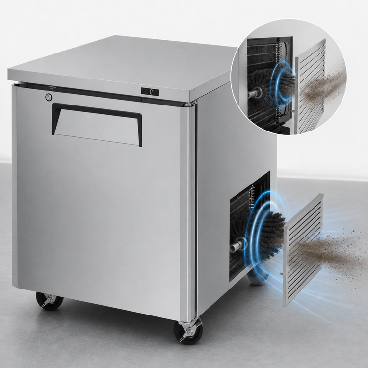 Product image #3 for Turbo Air M3 Series 27-1/2-Inch Wide One-Section Undercounter Freezer, 6.8 Cu. Ft., Rear-Mount Self-Contained, Stainless Steel