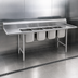 Thumbnail image #3 for Eagle Group 314 Series Four-Compartment 304 Stainless Steel Sink with Dual 18-Inch Drainboards