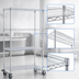 Thumbnail image #3 for EAGLEbrite 4-Tier Wire Dolly Truck with Swivel/Brake Casters, 36 x 24 Inches, Zinc Finish