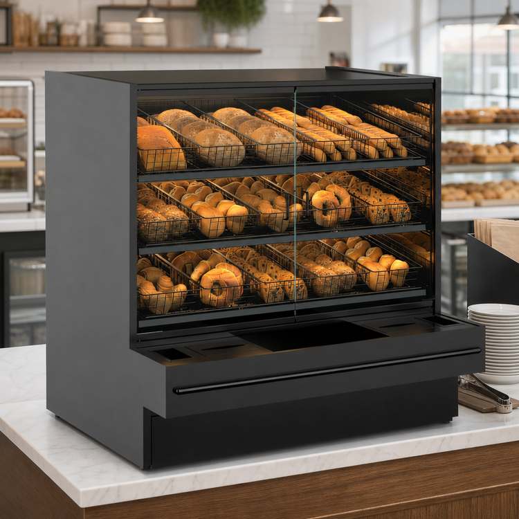 Product image #3 for Fusion® Dry Self-Service Pastry Display Case, Non-Refrigerated, 3 Wire Shelves