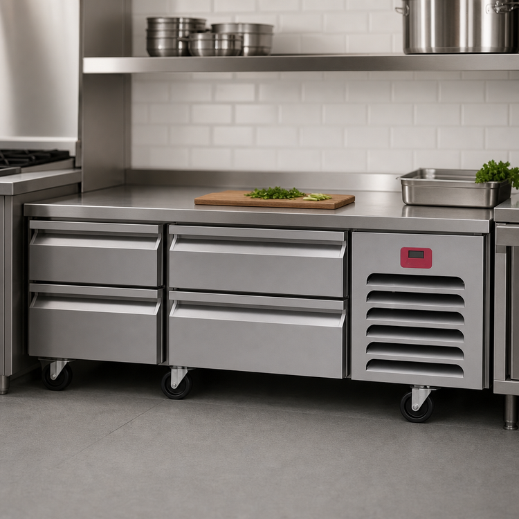 Product image #3 for Southbend Platinum 96-Inch Low-Height 6-Drawer Self-Contained Refrigerated Base