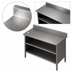 Thumbnail image #3 for John Boos Open Front Cabinet Base Work Table with 16-Gauge Stainless Steel Top and 5-Inch Backsplash, 72 x 30 Inches