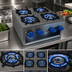 Thumbnail image #3 for Comstock-Castle 20-Inch Deep Frame Countertop Gas Hot Plate, 4 Burners, Stainless Steel