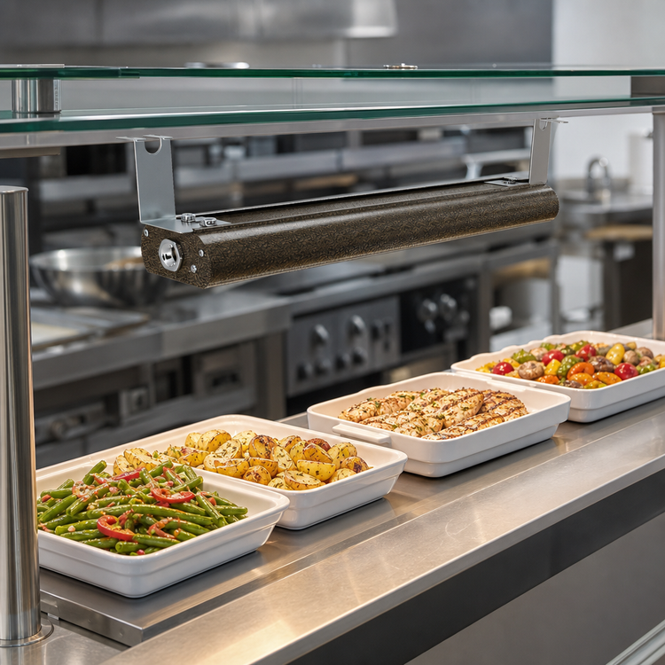 Product image #3 for Vollrath 30 Inch Low Profile Unlighted Single Strip Heat Lamp with Remote Infinite Switch