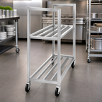 Thumbnail image #3 for Channel Manufacturing BBT-3620-2 Aluminum 2-Shelf Tubular Banquet / Utility Cart, 36 x 20 x 67.5 Inches