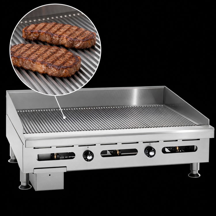 Product image #3 for Imperial IGG-24 24-Inch Grooved Countertop Gas Griddle