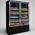 Thumbnail image #3 for Howard-McCray Two-Section Black Glass Door Reach-In Freezer Merchandiser, 42 Cu. Ft., Bottom Mount