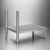 Thumbnail image #3 for 36 Inch Wide x 24 1/8 Inch Deep 300 Series Stainless Steel Dishtable Undershelf