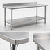Thumbnail image #3 for Spec-Master 84-Inch Stainless Steel Work Table with 4-1/2-Inch Backsplash and Undershelf