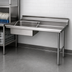 Thumbnail image #3 for Eagle Group 48 Inch x 30 Inch Straight Right-To-Left Soiled Dishtable with 20 x 20 x 5 Inch Pre-Rinse Sink and 8 Inch Backsplash