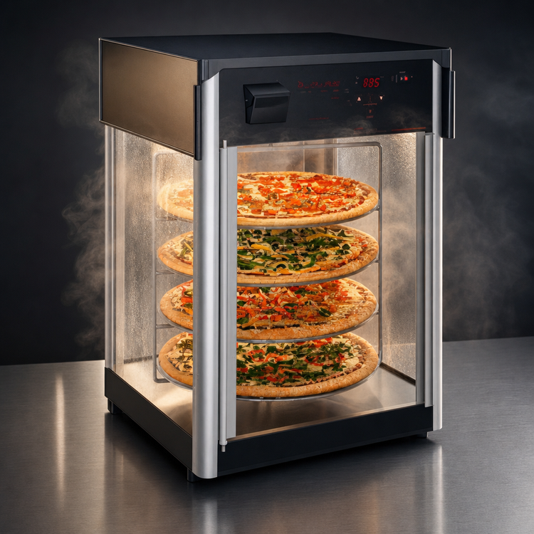 Product image #3 for Hatco Flav-R-Fresh® FDWD-1 Countertop Hot Food Holding & Display Cabinet, 1 Door, 4-Tier Rotating Rack