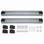 Thumbnail image #3 for Quantum QVTRK-2-120EST Single-Unit Shelving Floor Track Kit with (2) 10' V-Groove Aluminum Tracks, End Stops & Hardware