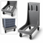 Thumbnail image #4 for Cambro Camdolly® CD100H615 Open-Frame Utility Dolly with Handle, 350 lb Capacity, 5-Inch Casters, Charcoal Gray