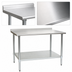 Thumbnail image #3 for Eagle Group BlendPort® Deluxe Series 72 in. W x 30 in. D Stainless Steel Work Table with Rear Upturn, Galvanized Base, and Adjustable Undershelf