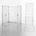 Thumbnail image #3 for Mobile Chrome-Plated Carbon Steel Security Cage Panel Set with 2 Swing Doors, 48W x 24D x 61H