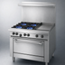 Thumbnail image #3 for Garland US Range U36-4G12S 36-Inch Gas Restaurant Range with 4 Open Burners, 12-Inch Griddle, and Storage Base
