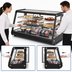 Thumbnail image #4 for KoolMore 48-Inch Countertop Refrigerated Bakery Display Case with Dual Sliding Glass Doors, 7.06 Cu. Ft., Black