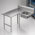 Thumbnail image #3 for John Boos Pro-Bowl L-Shaped Soiled Dishtable with 20 x 20 x 8 Bowl and 10-Inch Landing Shelf