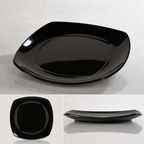 Thumbnail image #4 for CFS Brands 4330603 9-1/2" Square Black Melamine Dinner Plate with Rolled Edge Case of 48