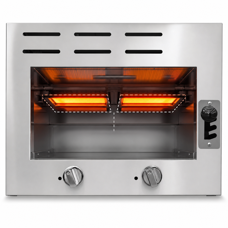 Product image #3 for IKON Cooking IRSB-24 24-Inch Natural Gas Infrared Salamander Broiler