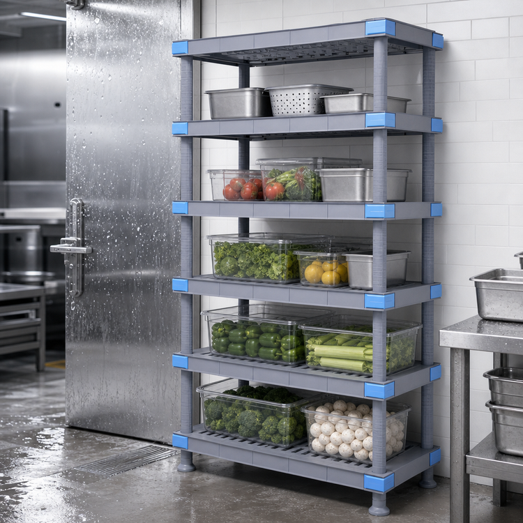 Product image #3 for Millenia 72-Inch Wide 5-Shelf Stationary Starter Polymer Shelving Unit